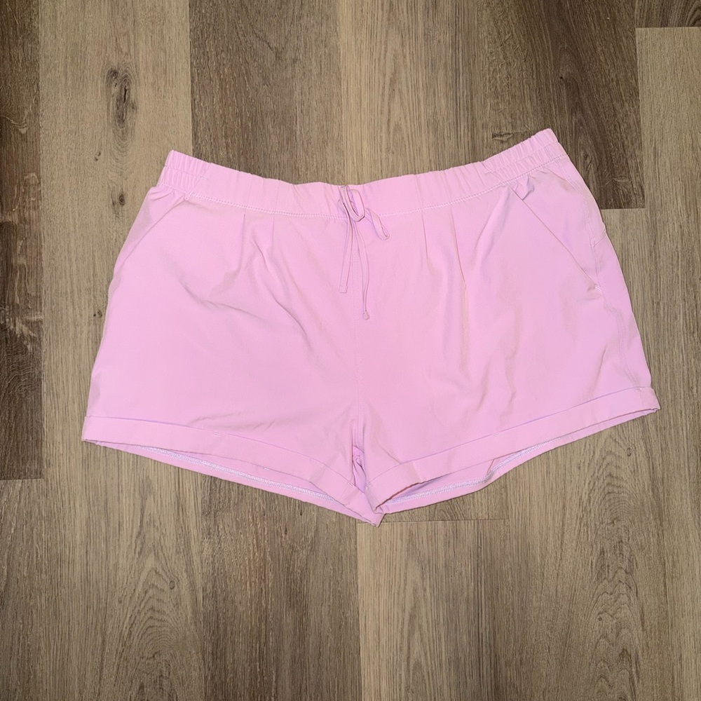 Zyia Active Pink Athletic Shorts Women’s XXXL Drawstring Lined Running Workout